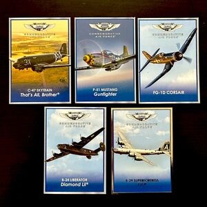 Commemorative Air Force Collectors Trading Cards Set of 5 Brand New!